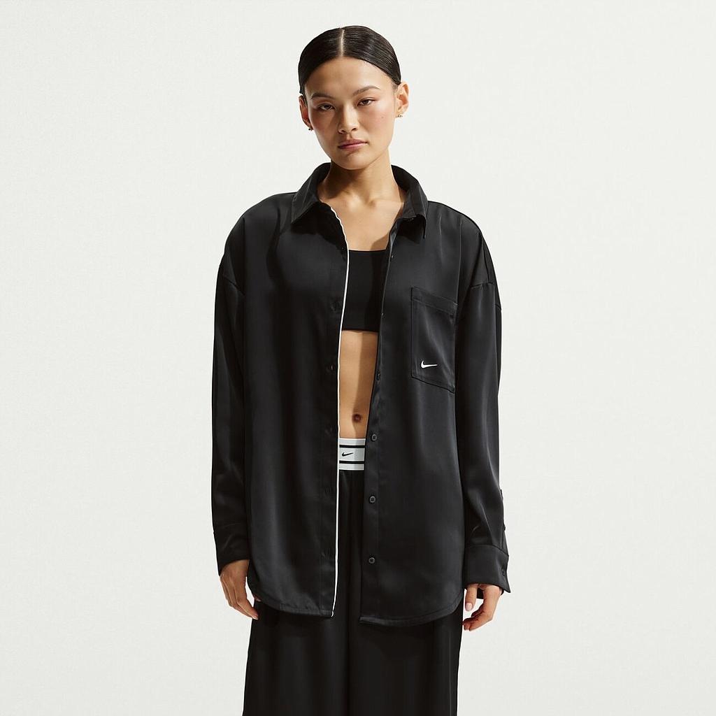 Сорочка Nike Sportswear Oversized Satin Long-Sleeve (IM0575010) - фото