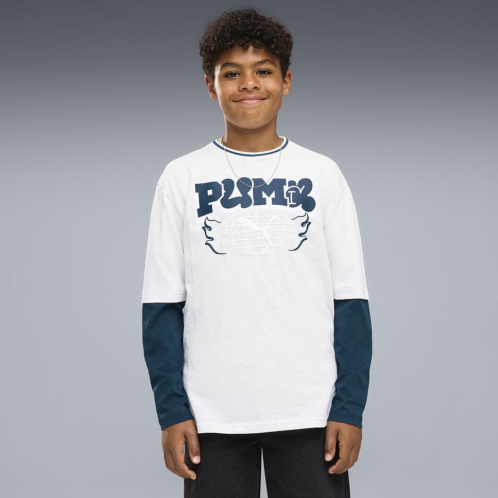 Футболка з довгим рукавом Puma Mid90s Layered Long Sleeve (69466205) - фото
