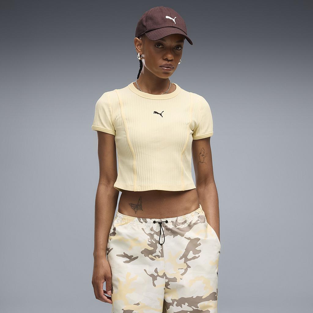 Футболка Puma Ess Ribbed Baby Tee (63666588) - фото
