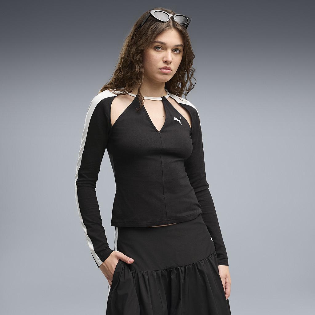 Футболка з довгим рукавом Puma T7 Slim Cut-Outs Long Sleeve (63757601) - фото