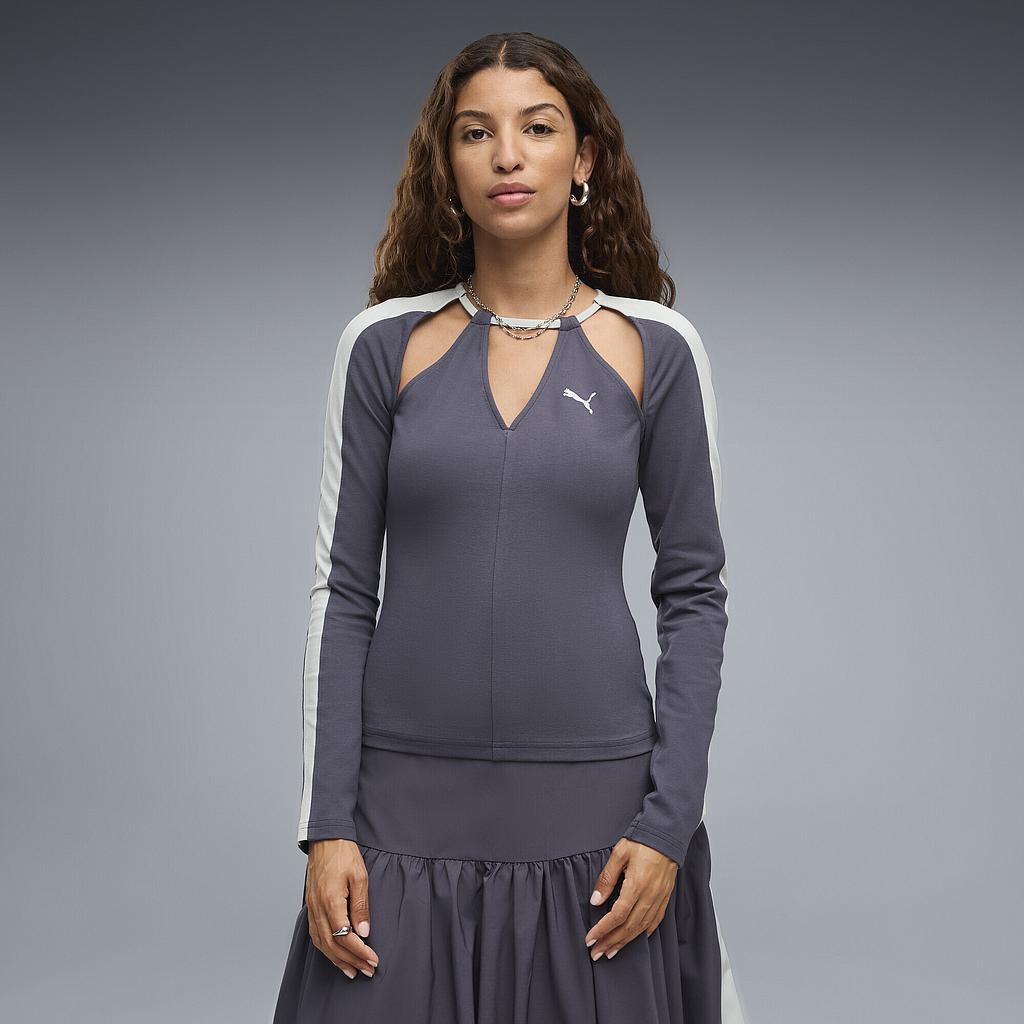 Футболка з довгим рукавом Puma T7 Slim Cut-Outs Long Sleeve (63757635) - фото