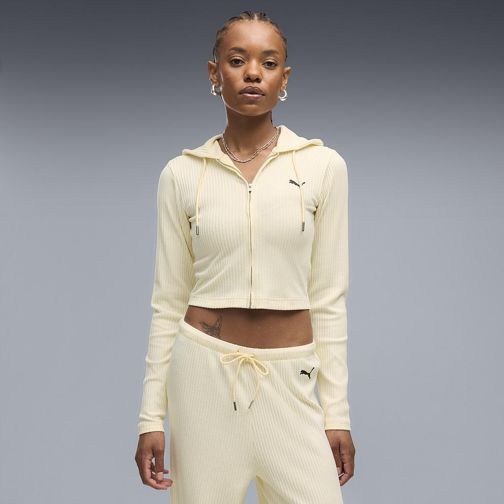 Толстовка Puma Ess Ribbed Full-Zip Soft Touch (63666988) - фото